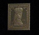 Magyar Királyi Posta 50 filléres aranyozott ezüst bélyegérem