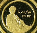 1981-es bélyegérem Bartók Béla A Kékszakallú Herceg Vára, sárgaréz bélyegérem