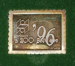 1996-ban a HUNGEXPO megrendezte a 100. BNV-t bélyegérem, ezüstbélyeg eüst fémjelzéssel