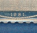 1981-es naptárérem, bélyegérem, ezüstbélyeg